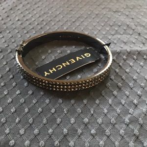 Givenchy gun metal and crystal bracelet